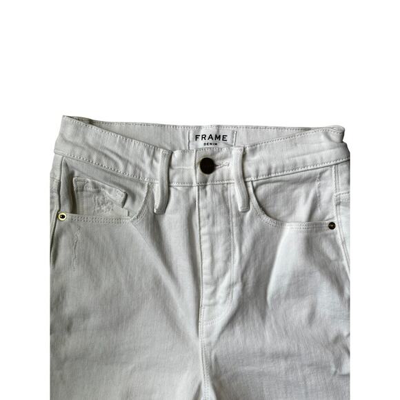 FRAME Le Sylvie Crop White Distressed Skinny Jean, Women's size 24, NWOT - Picture 6 of 11